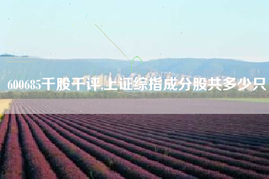 600685千股千评,上证综指成分股共多少只