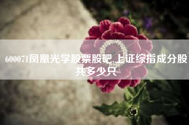 600071凤凰光学股票股吧,上证综指成分股共多少只