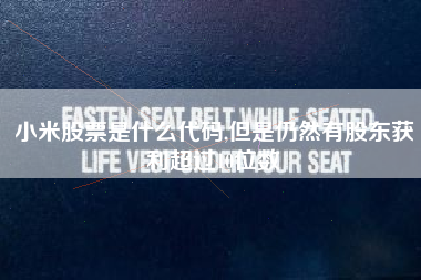 小米股票是什么代码,但是仍然有股东获利超过10位数