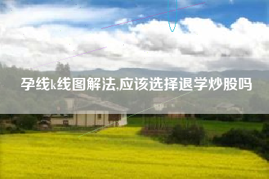 孕线k线图解法,应该选择退学炒股吗