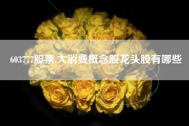 603777股票,大消费概念股龙头股有哪些