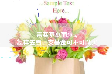 嘉实基本面50 a,
怎样去看一支基金可不可以买