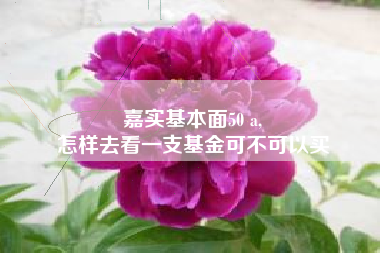 嘉实基本面50 a,
怎样去看一支基金可不可以买