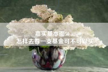 嘉实基本面50 a,
怎样去看一支基金可不可以买