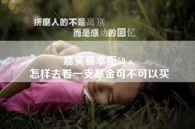 嘉实基本面50 a,
怎样去看一支基金可不可以买