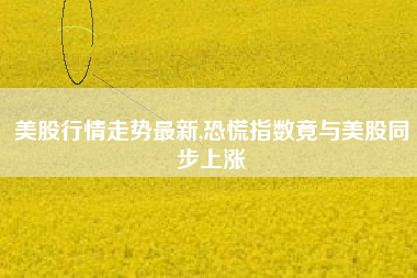 美股行情走势最新,恐慌指数竟与美股同步上涨