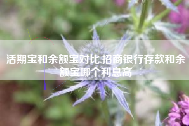 活期宝和余额宝对比,招商银行存款和余额宝哪个利息高