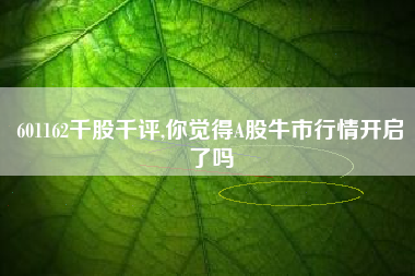 601162千股千评,你觉得A股牛市行情开启了吗