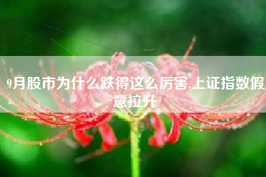 9月股市为什么跌得这么厉害,上证指数假意拉升