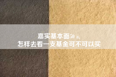 嘉实基本面50 a,
怎样去看一支基金可不可以买
