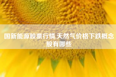 国新能源股票行情,天然气价格下跌概念股有哪些