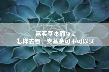 嘉实基本面50 a,
怎样去看一支基金可不可以买