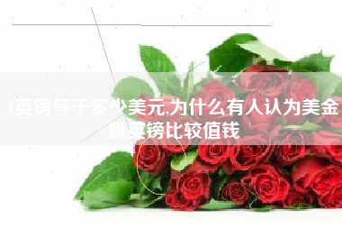 1英镑等于多少美元,为什么有人认为美金跟英镑比较值钱