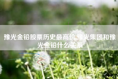 豫光金铅股票历史最高价,豫光集团和豫光金铅什么关系