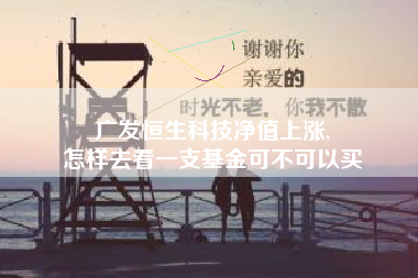 广发恒生科技净值上涨,
怎样去看一支基金可不可以买