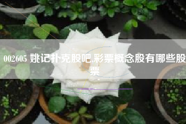 002605 姚记扑克股吧,彩票概念股有哪些股票