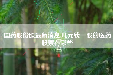 国药股份股最新消息,几元钱一股的医药股票有哪些
