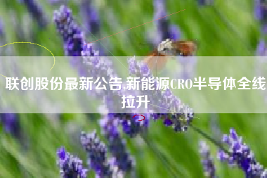 联创股份最新公告,新能源CRO半导体全线拉升
