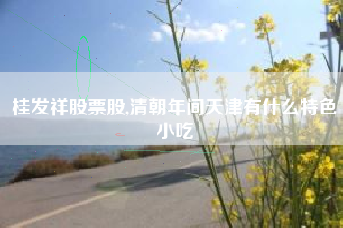 桂发祥股票股,清朝年间天津有什么特色小吃