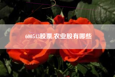 600543股票,农业股有哪些