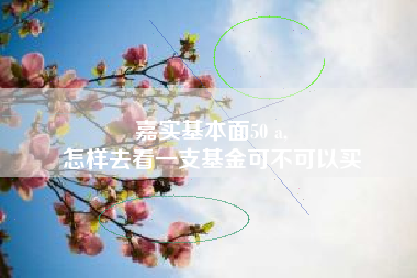 嘉实基本面50 a,
怎样去看一支基金可不可以买
