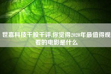 世嘉科技千股千评,你觉得2020年最值得观看的电影是什么
