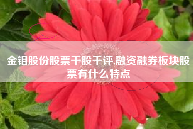 金钼股份股票千股千评,融资融券板块股票有什么特点