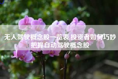 无人驾驶概念股一览表,投资者如何巧妙把握自动驾驶概念股