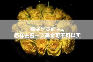 嘉实基本面50 a,
怎样去看一支基金可不可以买