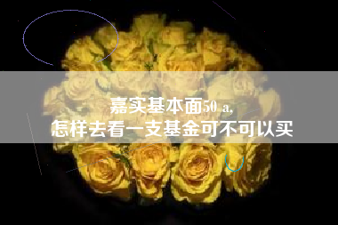 嘉实基本面50 a,
怎样去看一支基金可不可以买