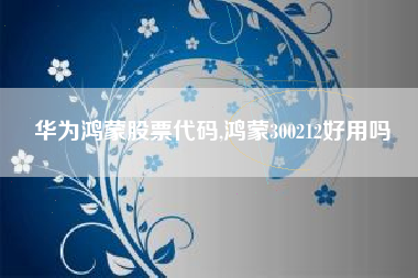 华为鸿蒙股票代码,鸿蒙300212好用吗