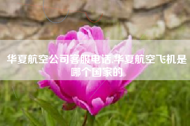 华夏航空公司客服电话,华夏航空飞机是哪个国家的