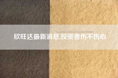 欣旺达最新消息,投资者伤不伤心