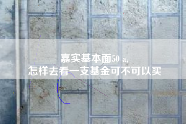 嘉实基本面50 a,
怎样去看一支基金可不可以买