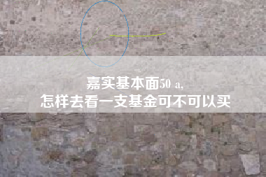 嘉实基本面50 a,
怎样去看一支基金可不可以买