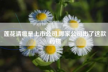 莲花清瘟是上市公司,哪家公司出了这款药物
