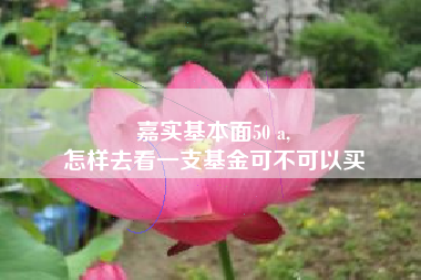 嘉实基本面50 a,
怎样去看一支基金可不可以买
