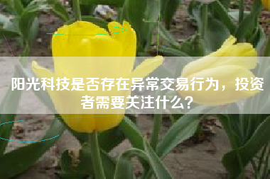 阳光科技是否存在异常交易行为，投资者需要关注什么？