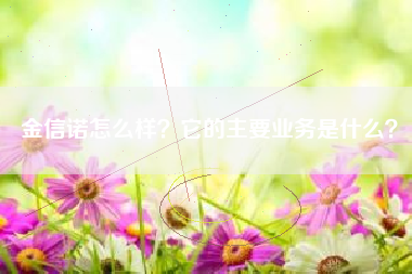 金信诺怎么样？它的主要业务是什么？