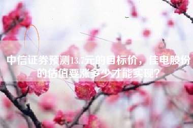 中信证券预测13.7元的目标价，佳电股份的估值要涨多少才能实现？