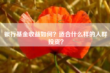 银行基金收益如何？适合什么样的人群投资？