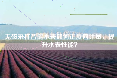 无磁采样智能水表如何正反向计量，提升水表性能？