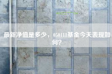 最新净值是多少，050111基金今天表现如何？