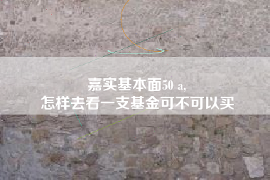 嘉实基本面50 a,
怎样去看一支基金可不可以买