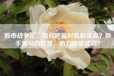 股市战争论，如何把握时机和买点？顺手黑马的智慧，助力投资成功？
