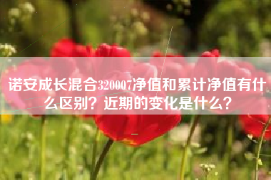 诺安成长混合320007净值和累计净值有什么区别？近期的变化是什么？