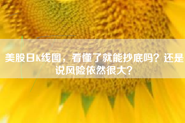 美股日K线图,看懂了就能抄底吗?还是说风险依然很大?