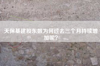 天保基建股东数为何过去三个月持续增加呢?