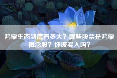 鸿蒙生态到底有多大?哪些股票是鸿蒙概念股?你该买入吗?