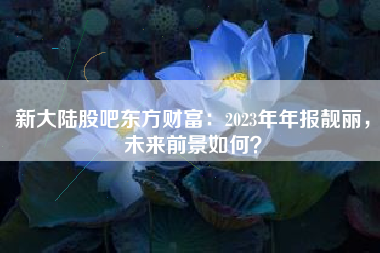 新大陆股吧东方财富：2023年年报靓丽，未来前景如何？